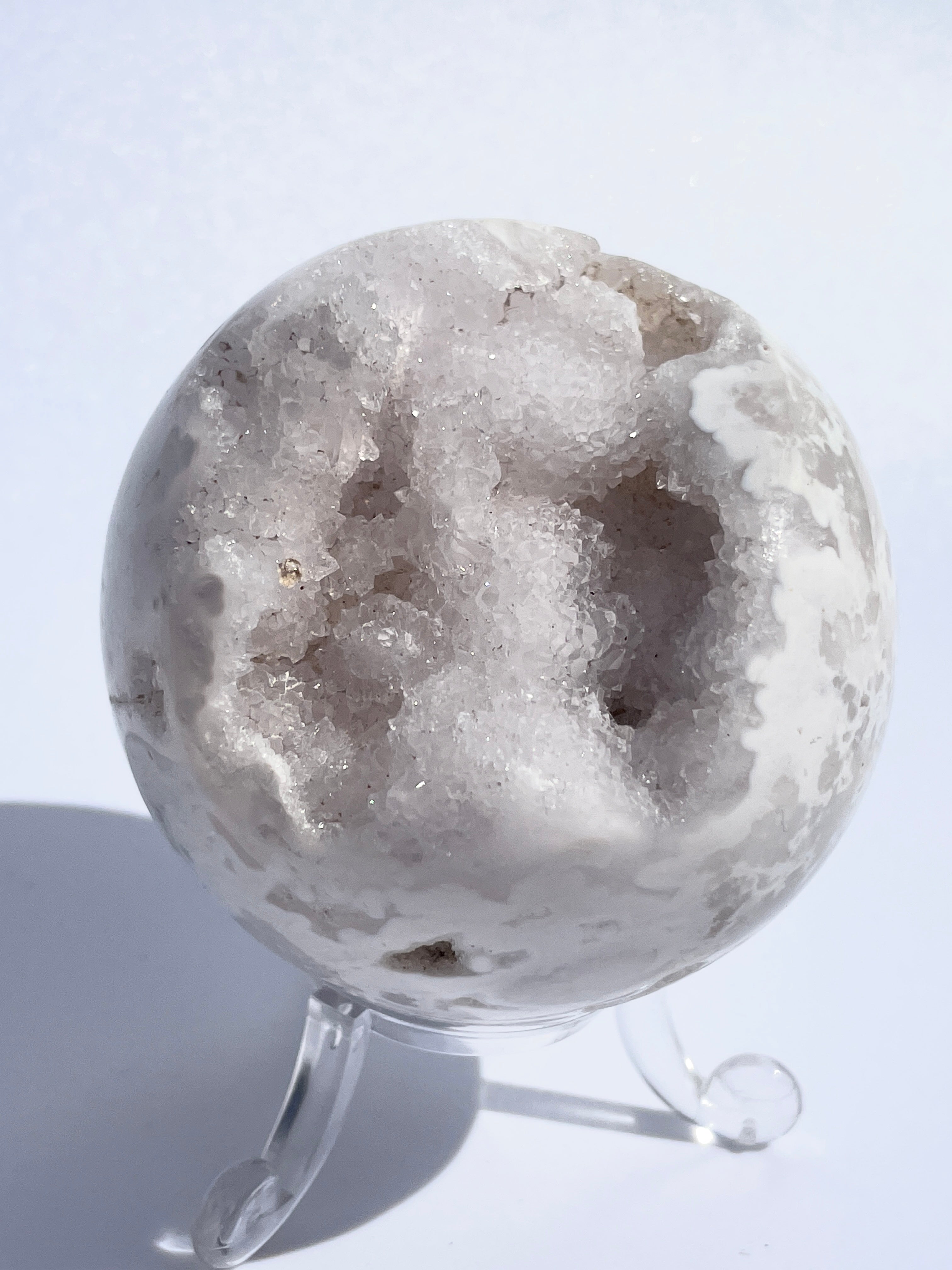 Snow Plum Agate Sphere buy